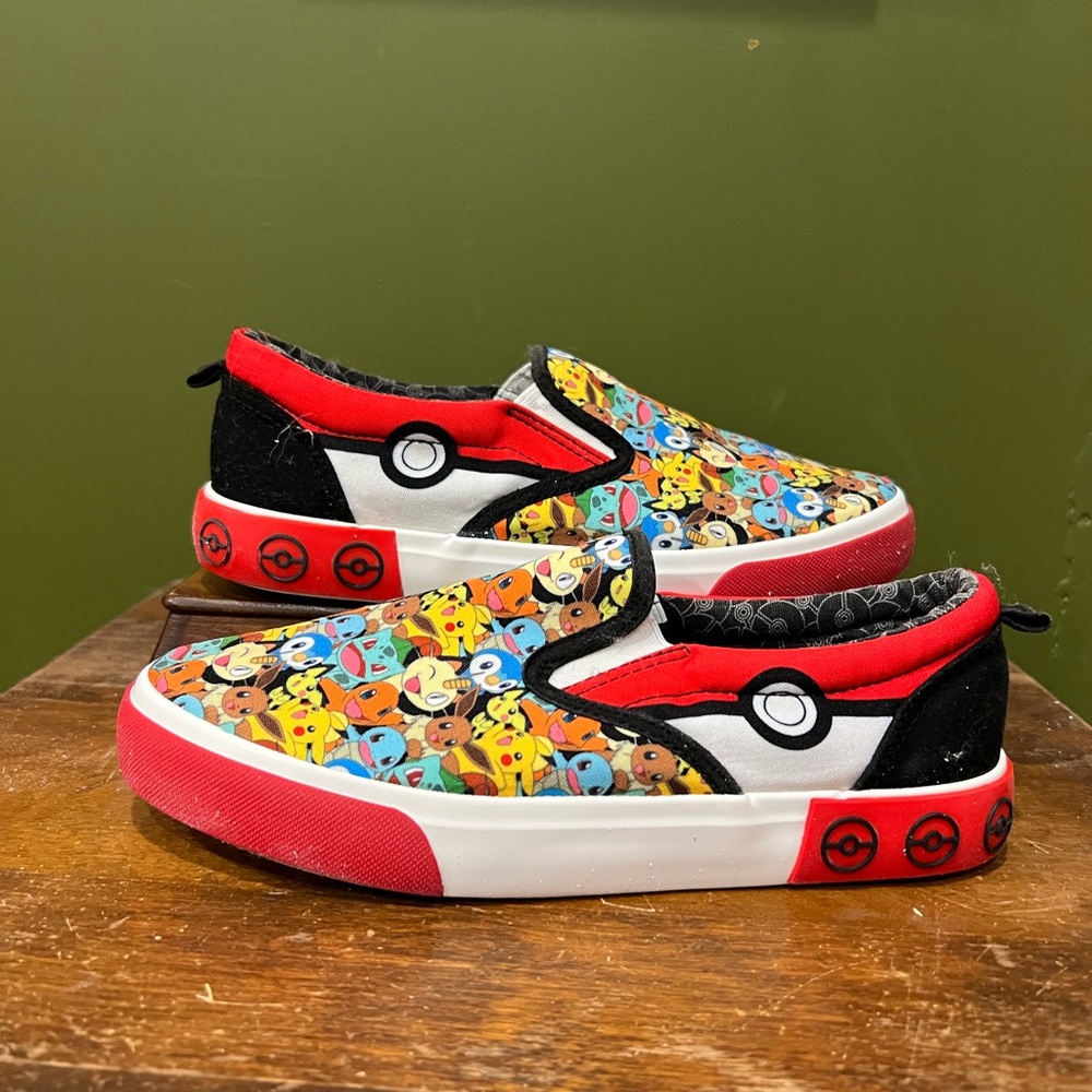 Colorful Pokémon Kids Slip-On Shoes